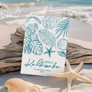 Mele Kalikimaka Tropical Christmas Holiday Card