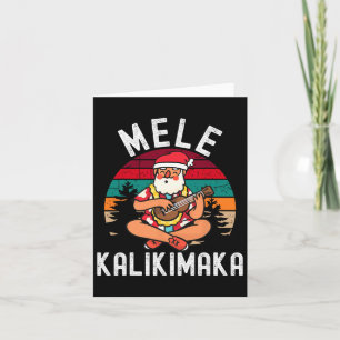 Mele Kalikimaka Tropical Hawaiian Merry Christmas Card
