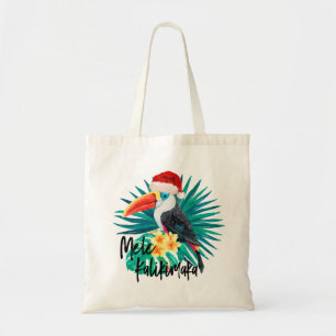 Mele Kalikimaka Tropical Jungle Birds Tote Bag