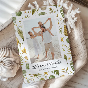 Mele Kalikimaka Tropical Photo Christmas Holiday Card