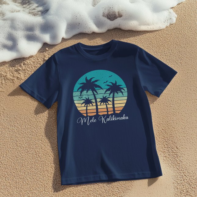 Mele Kalikimaka Tropical Sunset Christmas T-Shirt (Creator Uploaded)