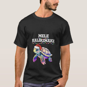 Mele Kalikimaka Turtle Hawaii Tropical Christmas V T-Shirt