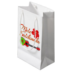 Mele Kalikimaka Ukulele Small Gift Bag