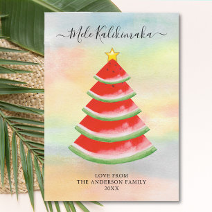 Mele Kalikimaka Watermelon Holiday Card