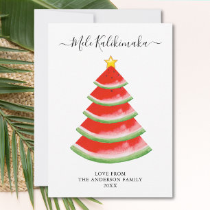 Mele Kalikimaka Watermelon Holiday Card