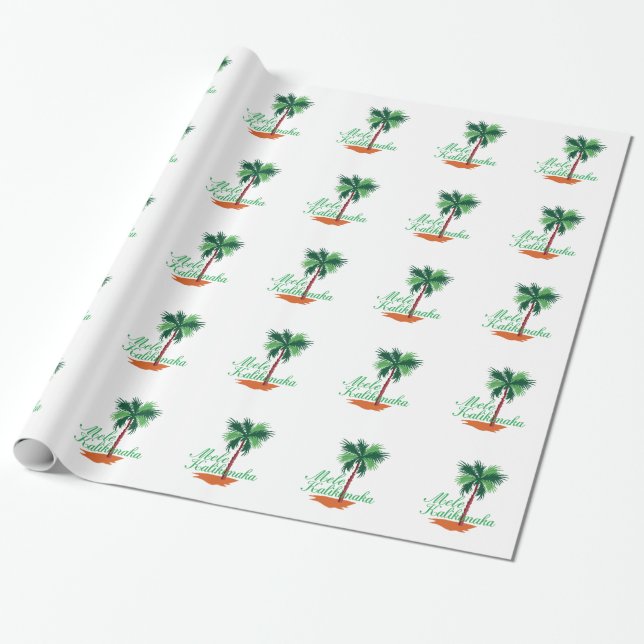 Mele Kalikimaka Wrapping Paper (Unrolled)