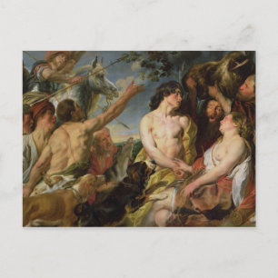 Meleager and Atalanta (oil on canvas) Postcard