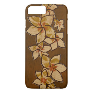Melia Hawaiian Plumeria Faux Wood iPhone 8 Plus/7 Plus Case