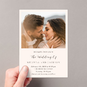 Melinda Modern Wedding Acrylic Invitations