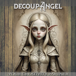 Melinda the Elf - Decoupage - Tissue Paper