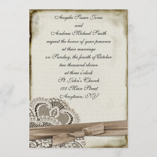 Melinda Vintage Lace Invitation