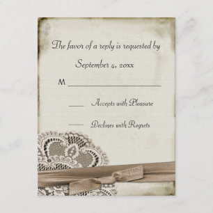 Melinda Vintage Lace Response Card