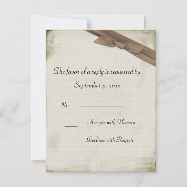 Melinda Vintage Lace Response Card (Front)