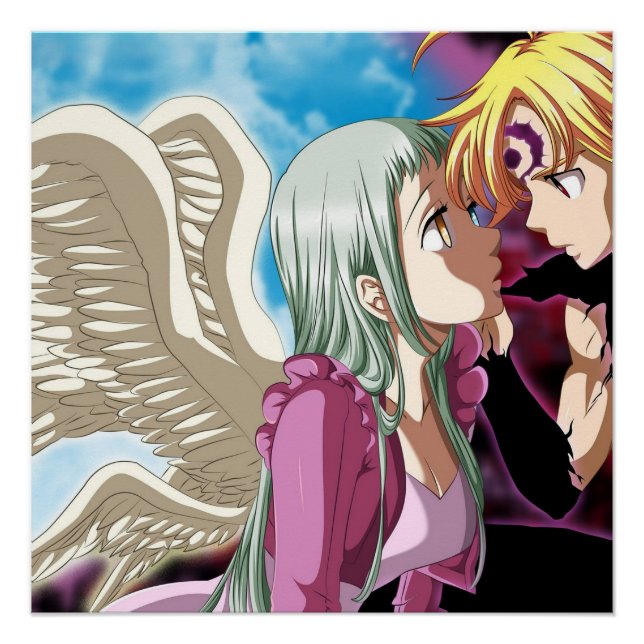 Meliodas and Elizabeth Poster (Front)