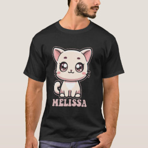 Melissa Cute Kitty Cat Design for Girls Name Melis T-Shirt