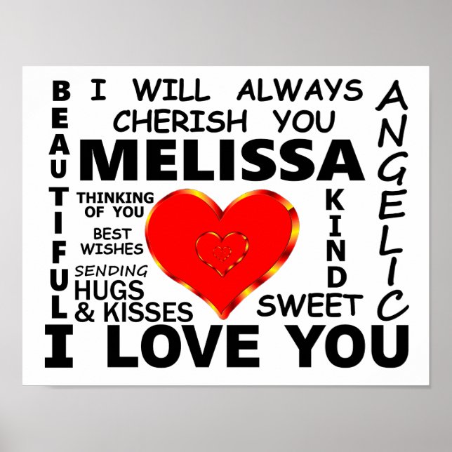 Melissa I Love You Poster (Front)