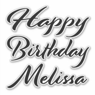 Melissa Name Vorname black Sticker Geburtstag