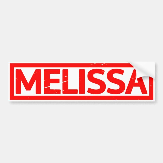 Melissa Stamp Bumper Sticker (Front)