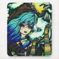 "Melissa" Vampire Wolf Fantasy Forest Art