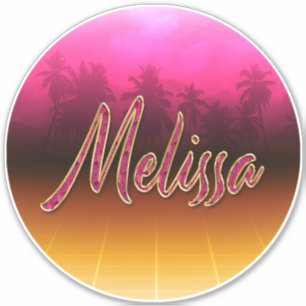 Melissa Vorname Name golden pink Aufkleber Sticker