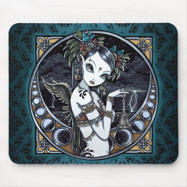"Melita" Goth Tribal Fusion Dancer Angel Mousepad (Front)
