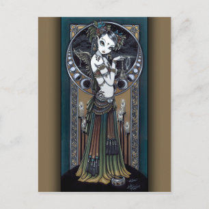 "Melita" Goth Tribal Fusion Storm Angel Postcard