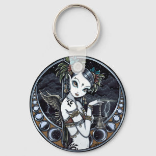 "Melita" Gothic Tribal Fusion Dancer Art Keychain