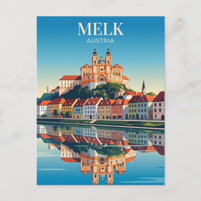 Melk Old Town Austria Postcard (Front)