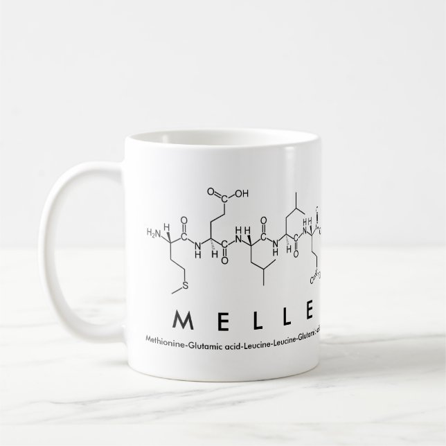 Melle peptide name mug (Left)