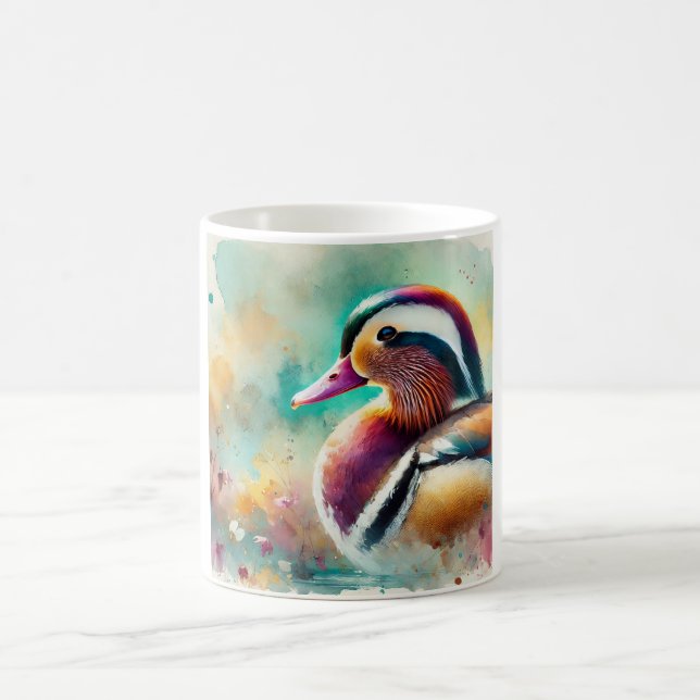 Mellers Duck 160724AREF233 - Watercolor Coffee Mug (Center)