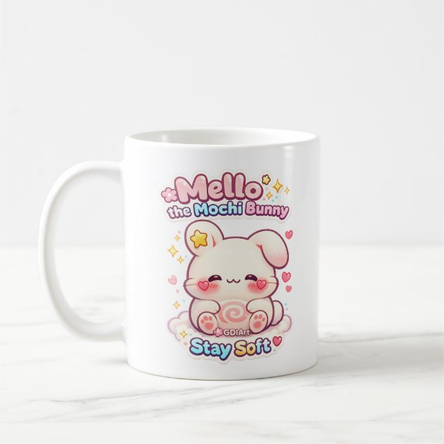 Mello the Mochi Bunny Coffee Mug (Left)