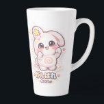 Mello the Mochi Bunny - Do your best! Latte Mug<br><div class="desc">Mello the Mochi Bunny is an original kawaii character by GDIArt. Inspired by soft mochi sweetness and pastel vibes, this adorable bunny brings comfort, cuteness, and cozy energy to your day.</div>