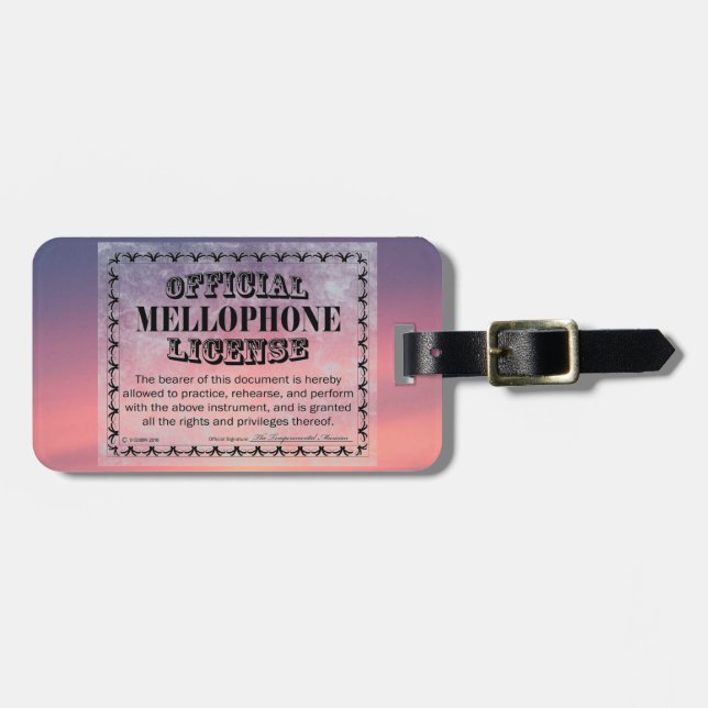 Mellophone License Luggage Tag (Front Horizontal)