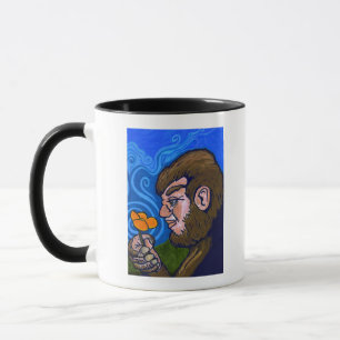 Mellow Bigfoot with a flower mug