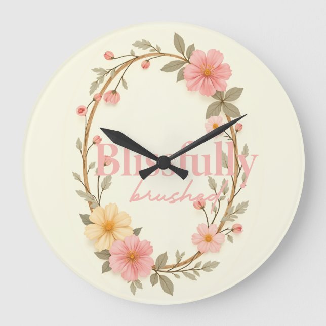 Mellow Blooms Large Clock (Front)