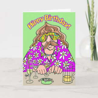 MELLOW HIPPY Birthday Card