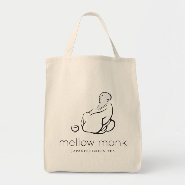 Mellow Monk Grocery Tote Bag (Front)