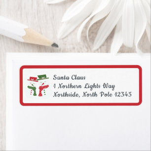Mellow Snowmen - Christmas red white and green.