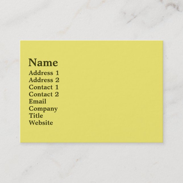 Mellow Yellow Business Card (Front)