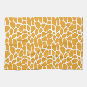 Mellow Yellow Giraffe Pattern Tea Towel