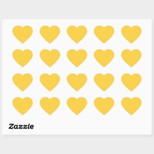 Mellow Yellow (Gold coloured), Heart Sticker