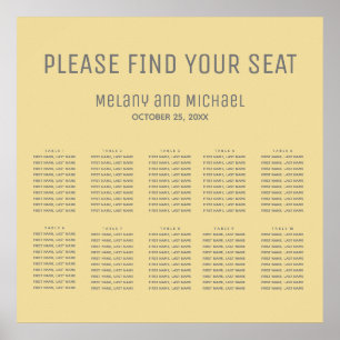 Mellow yellow simple minimalist trendy elegant poster