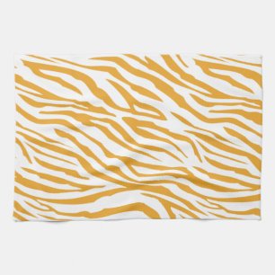 Mellow Yellow Zebra Pattern Tea Towel