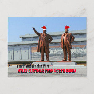 Melly Clistmas From North Korea Postcard