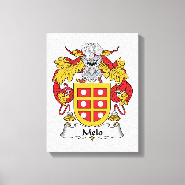 Melo Family Crest Canvas Print (Front)