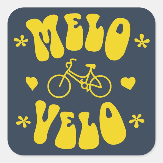 Melo Velo Square Sticker (Front)