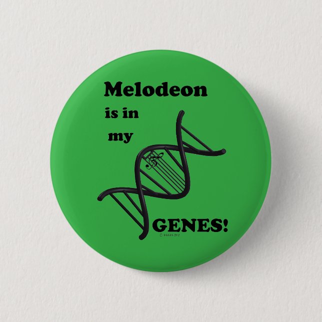 Melodeon Is In My Genes 6 Cm Round Badge (Front)