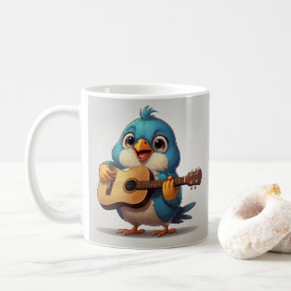 Melodic Bird Guitarist Mug - Sip in Harmony