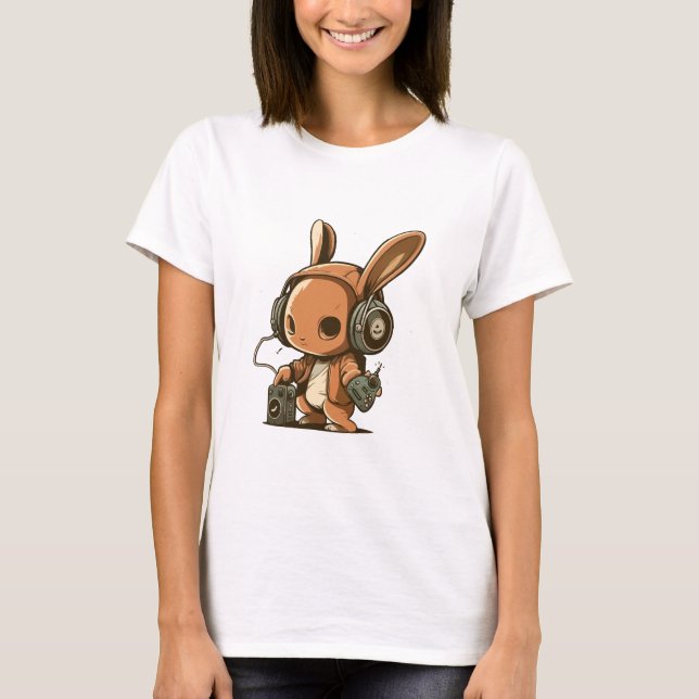 Melodic Bunny: A Musical Journey T-Shirt (Front)