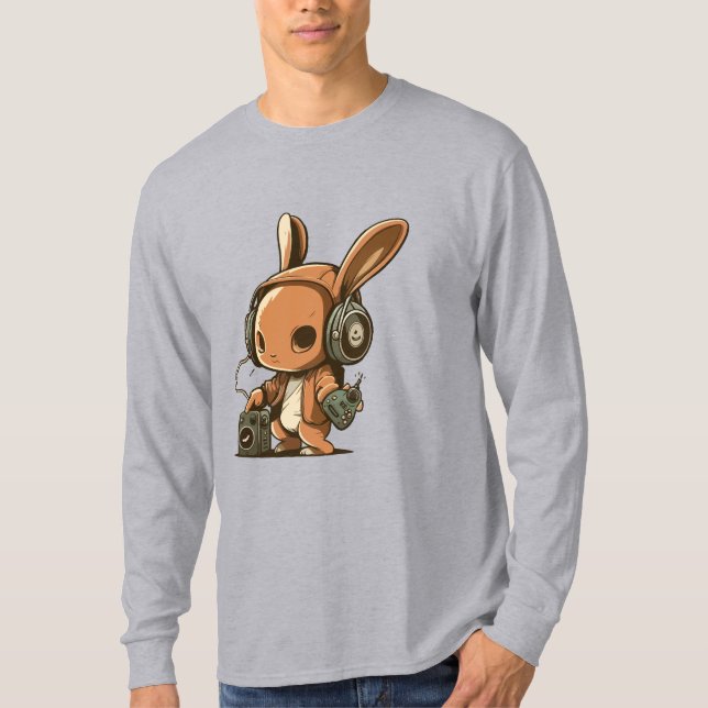 Melodic Bunny: A Musical Journey T-Shirt (Front)